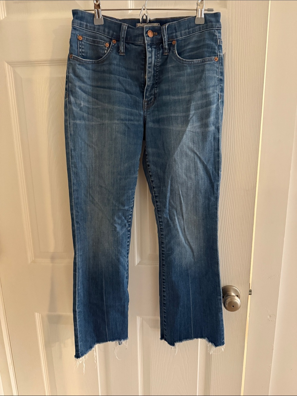 Madewell Women's Distressed Mid-Blue Cali-Demi Jeans